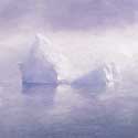 Coast of Greenland Iceberg in Mist Painting